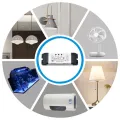 4CH ZIGBEE/Tuya/eWelink Smart Relay Dry Contact Module AC DC 7-32V 85-250V Automation Motor Switch Recever Timer for Alexa. 