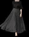 Ladies Casual Long Skirts/Women's black Skirts. 