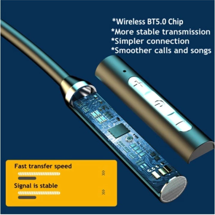 Wireless%20Headphone%20Fone%20Bluetooth%205.0%20Neckband%20Earphones%20Silicone%20Hifi%20Stereo%20Sports%20Headset%20Halter%20Waterproof%20Magnetic%20Earbuds%20-%20Image%205