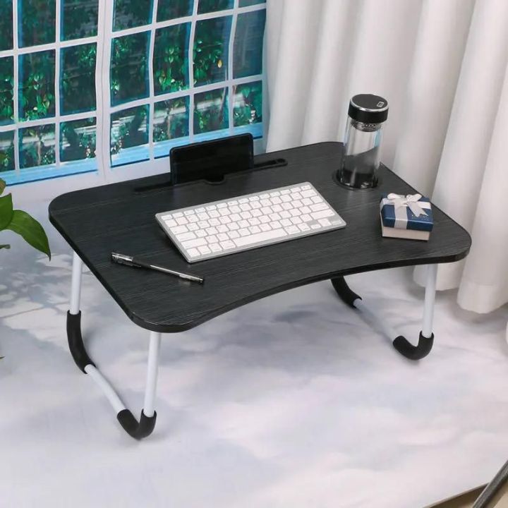 Wooden Gaming Laptop Table For Bed Foldable Stand Ergonomic Portable Drawing
