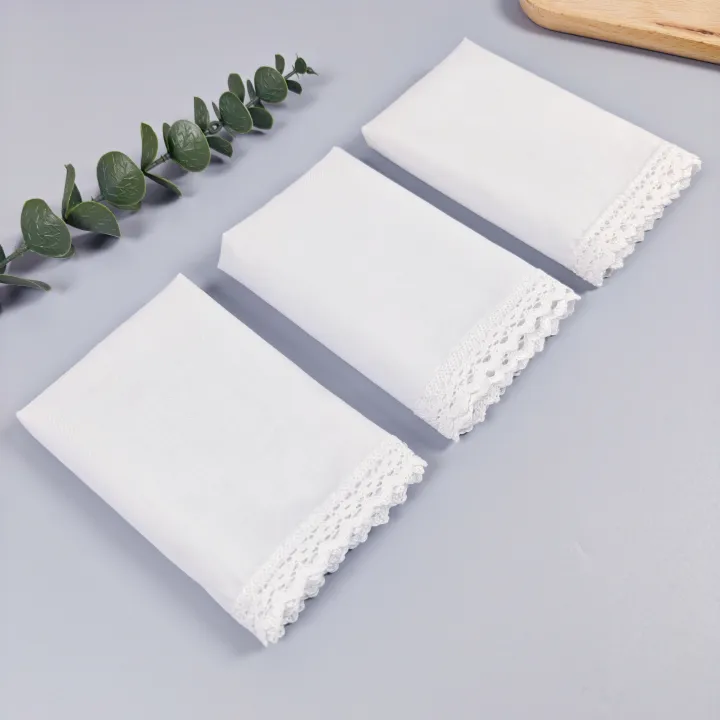 Wedding%20Season%203PCs%20Pure%20White%20Lace%20Pure%20Cotton%20Happy%20Handkerchief%20to%20Send%20Friends%20to%20Send%20Mom%2028cm/11in%20Thin.%20-%20Image%206