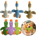 Funny Duck Cute Dog Plush Toys Pet Squeak Toy for Puppy Sound Wild Goose Teeth Cleaning Chew Toy for Small Middle Large Dogs.