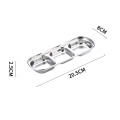 Stainless Steel Sauce Dish Spice Plates Gravy Boats Appetizer Serving Tray Rectangle Divided Oil Spice Dipping Tray Small Dish. 