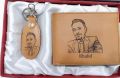 coustomized your picture Name On Leather Wallet and keychain. 
