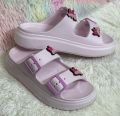 New Soft EVA Rubber Lightweight & Comfortable Buckle Sandals with Cute Charms for Girls & Womens. 