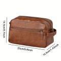 Men Business Travel Wash Toiletry Bag Waterproof PU Leather Bathroom Shaving Tools Organizer Bag Makeup Pouch Women Cosmetic Bag. 
