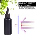 10Pcs Empty Plastic Soft Bottle Black HDPE Cylinder With Twist Pointed Top Lightproof Glue Bottles for UV Resin, Glue, Liquids. 