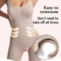 Women Seamless Bodysuit Compression Open Crotch Shapewear Push Up Belly Tightening Corset Slimming Butt Lifter Full Body Shaper. 