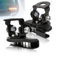 2pcs Stainless Steel Universal Car Auto A-Pillar Hood LED Work Light Bracket Holder Clamp Engine Cover Lamp Bar Mounting Clamp.