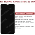For Huawei P20 Lite LCD Display Touch Screen Digitizer Assembly For Huawei Nova 3e Display EML-L09C EML-L29C Replacement Parts. 