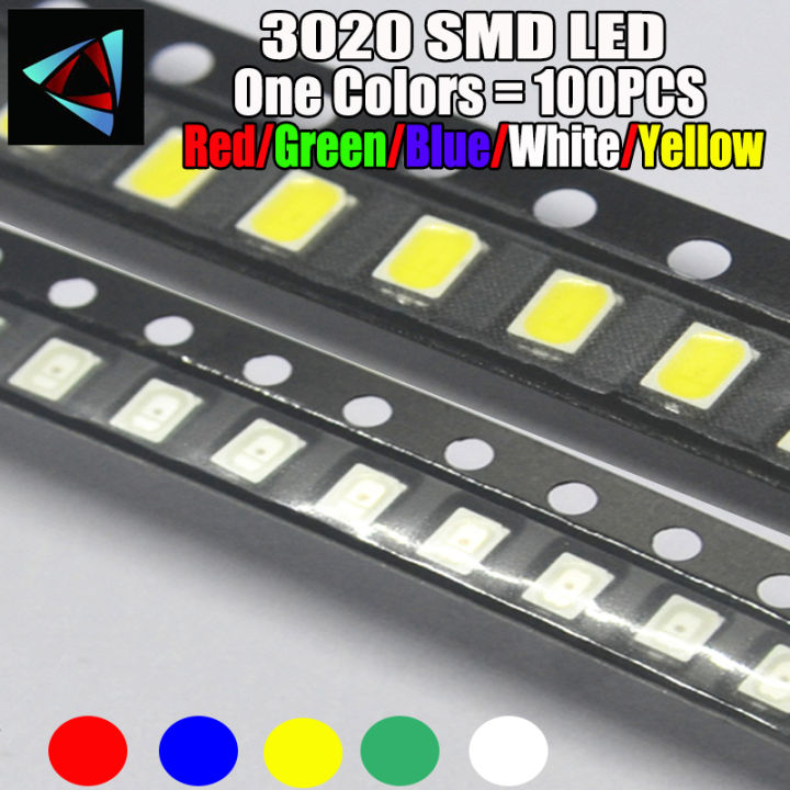 100PCS%203020%20SMD%20LED%20light-emitting%20diode%20smd%20Red%20Yellow%20Blue%20Green%20White%20Warm%20Pink%20Orange%20cold%203.0*2.0*1.3MM%20super%20bright%20-%20Image%204