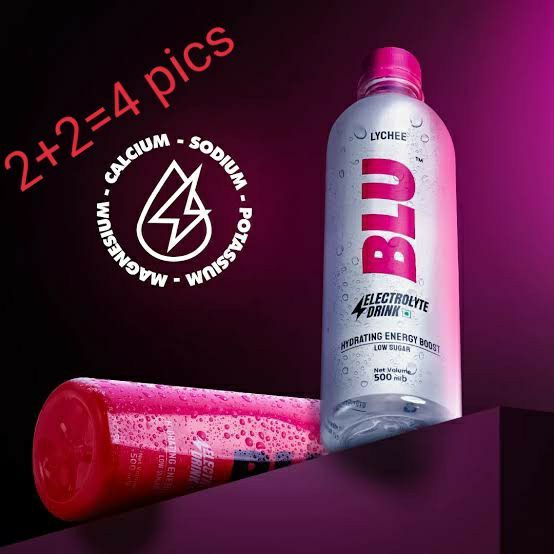 (2+2= 4pcs) Blu Electrolyte Drinks. watermelon(2)+ lychee(2)