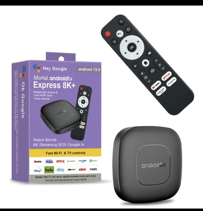 2gb 8gb Global Version Mortal T1 Smart Streaming Media Player TV Box AllwinnerH313 Android13 2.4G&5G Wifi 4KBluetooth Google Assistant