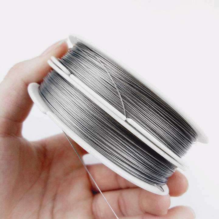 JHNBY 0.3~1.0mm Thin Stainless Steel Wire Beading Rope Cord Thread String For DIY Necklace Bracelets Jewelry Making DIY Findings