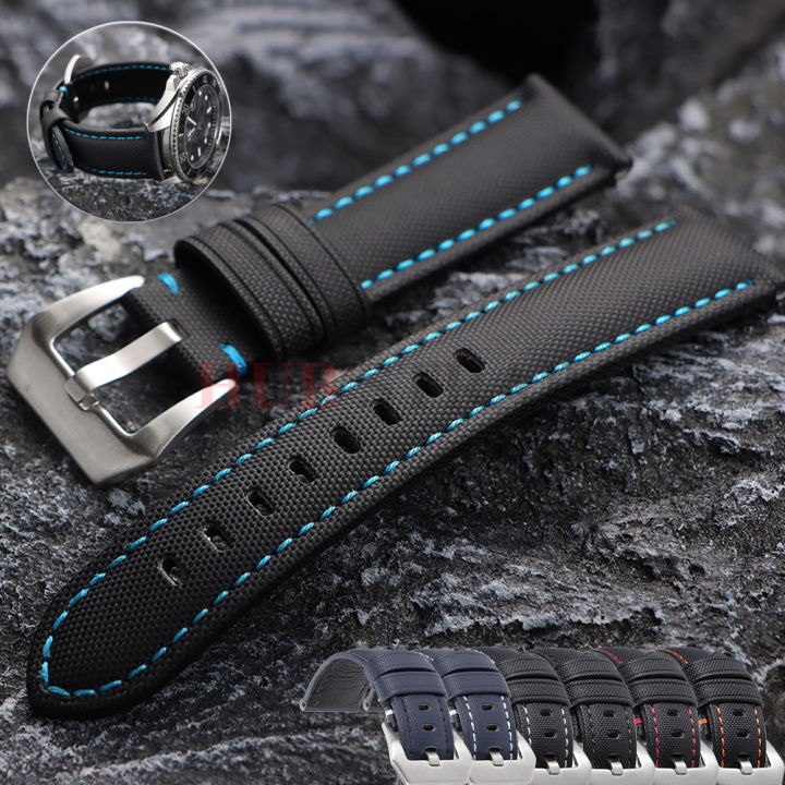 tonjett high quality multicolor nylon sailcloth watch... Genuine Sailcloth 20mm 22mm 24mm 26mm Watch Band Premium Sailcloth ...