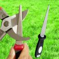 Diamond Sharpening Stone with One Stone and Two Birds, Double-sided Flat and Curved Design, Easy To Grip Handle Knife Sharpener. 