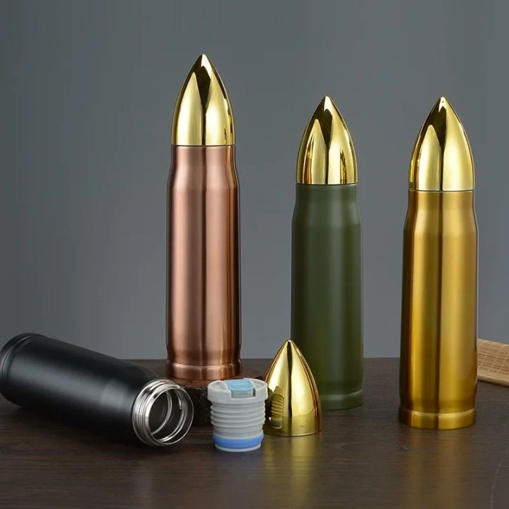 500ml Bullet Shape Thermos Bottle Large Capacity Stainless Steel Water