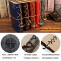 Retro Notebook Traveler Diary Leather Soft Cover Small Size 13x9cm Replaceable Kraft Paper Inner Notebooks & Notepads. 