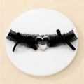 Lolita Lace Garters Leg Belt Punk Cross Heart Bow Leg Ring Goth Elastic Bell Thigh Choker Chain Women Lingerie Cosplay Harness. 