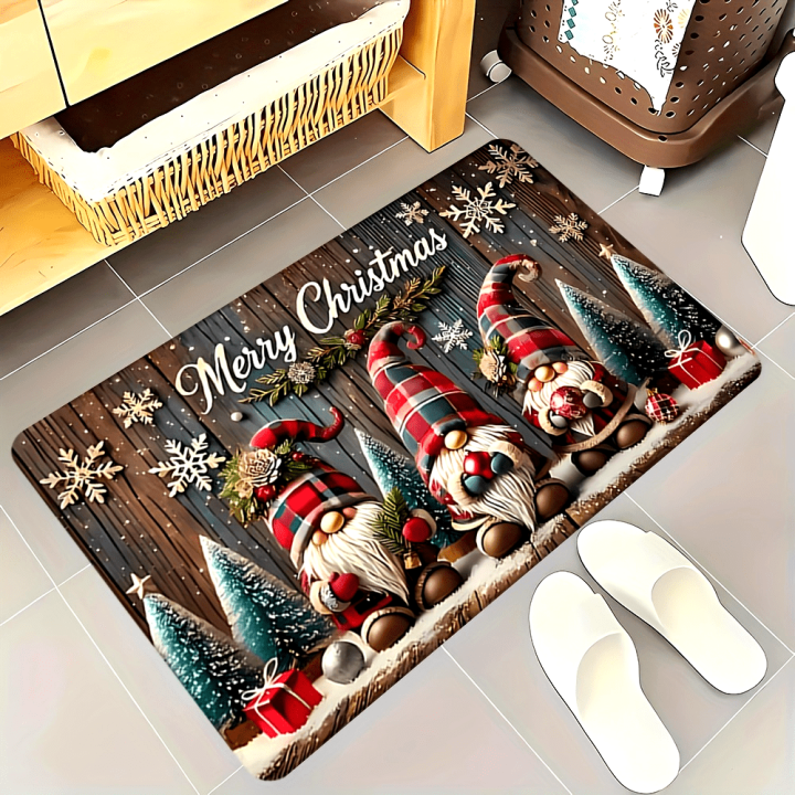 VIKAMA%20Christmas%20Carpet%20Three%20Santa%20Claus%20Doormat%20Entrance%20Welcome%20Mat%20Outdoor%20Carpet%20Rug%20For%20Bedroom%20Living%20Room%20Home%20Decoratio%20-%20Image%205