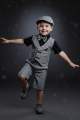 Summer friendly new demanding five piece party dress combo set for kids ( half shirt + half pant + vest + bow tie ). 