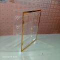 Acrylic plastic bangle stand new look with golden border 4 step. 