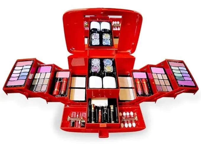 Professional Makeup Kit Box for Women – Complete All-in-One Cosmetics Set with Brushes & Mirror