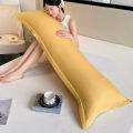 New solid-color washed double long pillowcases, couple pillowcases 48*100cm, 120cm, 150cm, 180cm (without core).