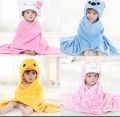 Soft Printed Cotton Mix Baby Hooded Blanket. 