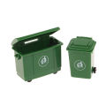 1Set 1:12 Dollhouse Miniature Trash Can Toy Mini Sanitation Trash Cans Model Simulation Garbage Curbside Trash Bin Kid Toys .