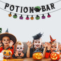 1pc Potion Bar Halloween Theme Party Decorations, Halloween Flags, Halloween Banners, Halloween Decorations for Background Walls. 