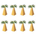 10/20Pcs Mini Coconut Palm Tree Paper Chocolate Candy Box Packing Box for Hawaiian Tropical Birthday Party Supplies.