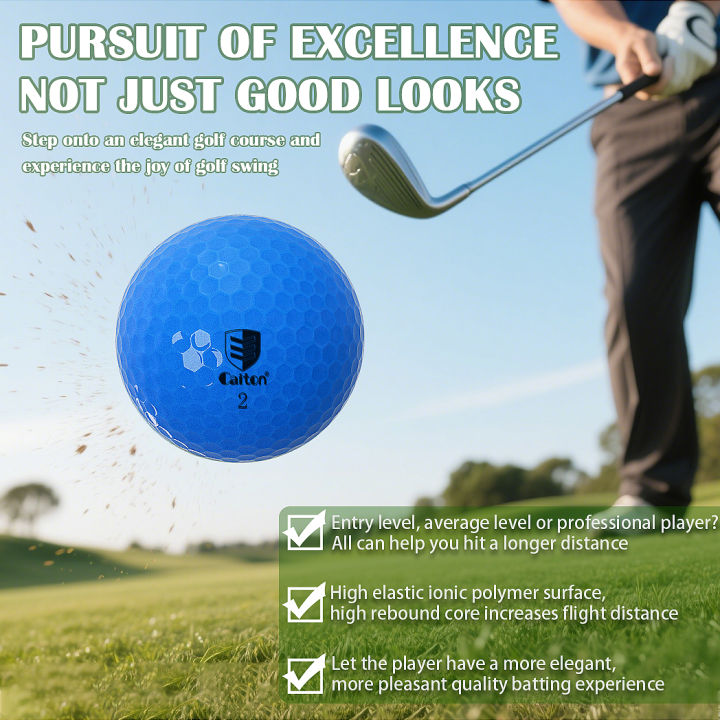 Caiton%203/6/12Pcs%20Blue%20Golf%20Balls%20Dual-Layer%20Crystal-Look%20Finish%20High%20Visibility%20Soft%20Feel%20Spin%20Control%20Durable%20Practice%20Play%20Set%20-%20Image%202