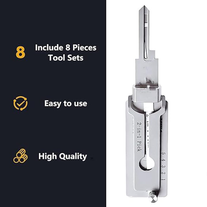 SS001%20Pro%20Stainless%20Steel%20Key%20Decoder%202%20In%201%20Precision%20Hook/Pick%20Set%20Lock%20Decoder%20O-ring%20Pickup%20Kit%20Maintenance%20Repair%20Hand%20Tool%20-%20Image%202