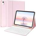 iPad Mini 6 Keyboard Case with Mouse,iPad Mini 2021 Detachable Wireless Bluetooth Keyboard Pencil Holder Slim Leather Smart Cover (iPad Mini 6(8.3 inch), (pink). 