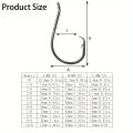 50pcs Premium Carbon Steel Octopus Circle Hooks for Saltwater Fishing, Sizes 1#-10/0.
