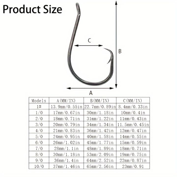 50pcs%20Premium%20Carbon%20Steel%20Octopus%20Circle%20Hooks%20for%20Saltwater%20Fishing,%20Sizes%201#-10/0%20-%20Image%204