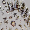 Imperial Dragon 5D Glass Shards Nail Art Stickers Vintage Chinese Glitter Chinese Style Relief Retro Pattern Manicure Decal DIY. 