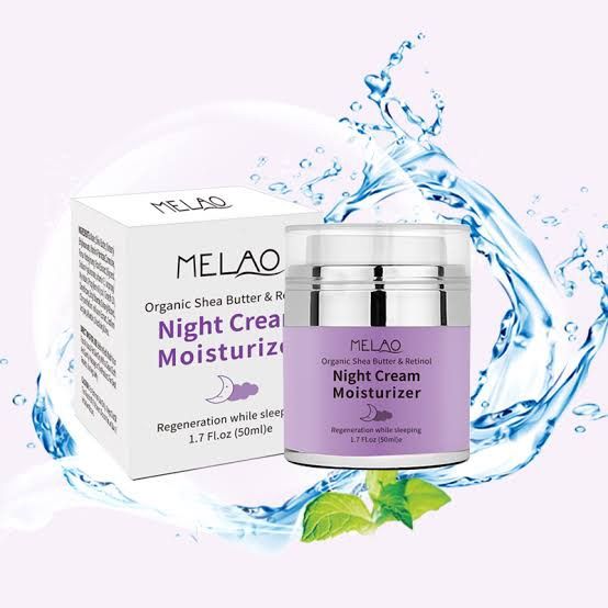 MELAO Organic Retinol Moisturizer Nourishing Night Cream Hyaluronic Anti-wrinkle Skin Care -50gm