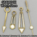GRAMOCK Watch Hands Vintage Retro Bronze Watch Hands Green Luminous for NH34 Movement GMT Needles. 