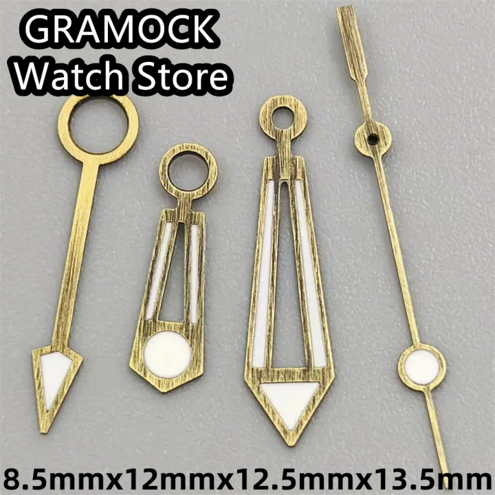GRAMOCK%20Watch%20Hands%20Vintage%20Retro%20Bronze%20Watch%20Hands%20Green%20Luminous%20for%20NH34%20Movement%20GMT%20Needles%20-%20Image%203