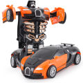 One Click Automatic Collision Deformation Robot Boy Gift Dual Form Toy Car Father Son Interactive Model Car. 