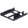 2.5 To 3.5 Inch Hard Disk Bracket Hard Dual Desktop SSD Mounting Bracket Internal Adapter Support Two 2.5" HDDs or SSDs Drives. 