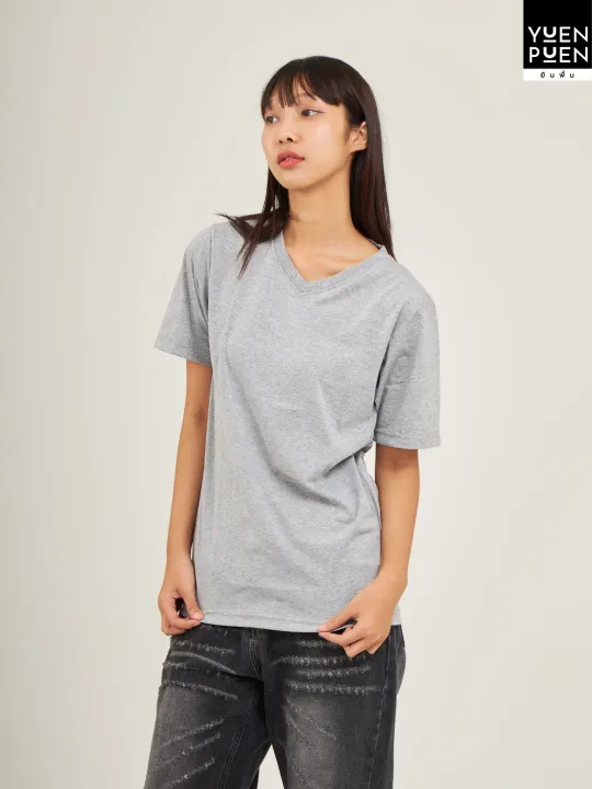 Yuenpuen%20T-shirt%20deep%20gray%20non-stretch%20no%20iron%20T-shirt%20floor%20standing%20collar%20plain%20T-shirts%20women%20T-shirt%20men%20-%20Image%203