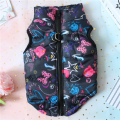 Printed Warm Zipper Dog Vest New Traction Buckle Vest Pet Coat For Puppy Chihuahua Casual Universal Dog Jacket Pet Clothing. 