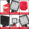 New 16 Beads LED With USB Work Light Portable Lanterns Lamp Spotlight  for Milwaukee Camping Equipment Accessories Outdoor. 