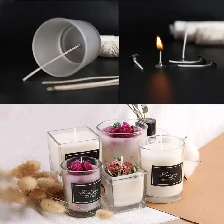 100Pcs%20Candle%20Holder%2061m%20Cotton%20Candle%20Wick%20Smokeless%20Aromatherapy%20Cylindrical%20Candle%20Thread%20Candle%20Making%20Kit%20DIY%20Candle%20Maker%20-%20Image%204