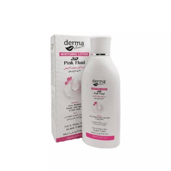 💯 Original DERMA CLEAN PINK FLUID WHITENING LOTION.