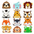 12pcs/set Jungle Animal Paper Hats Safari Party Decor Happy Birthday Party Decorations Kids Jungle Wild One Baby Shower. 