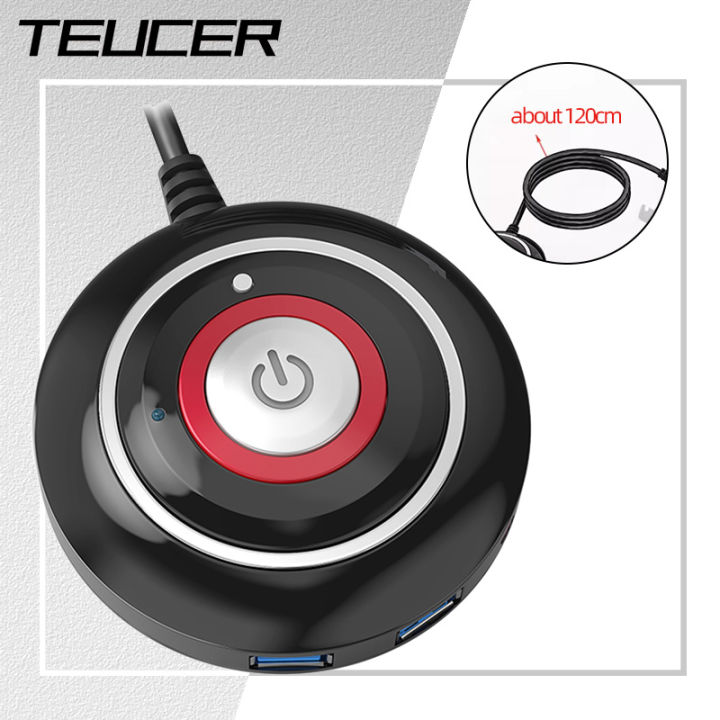 Teucer Desktop Computer Power Switch Button With Dual USB Audio PC Host ...